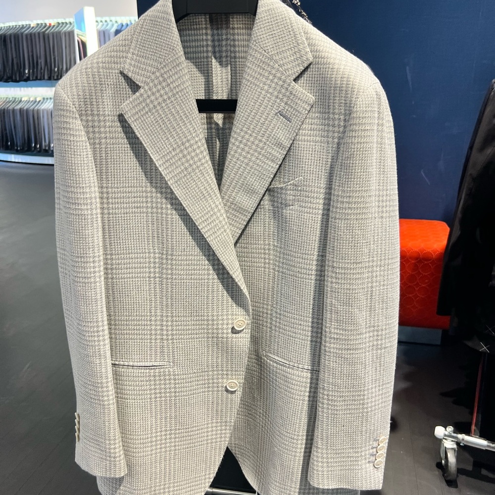 Suitsupply Light Gray Checked Blazer / 40R